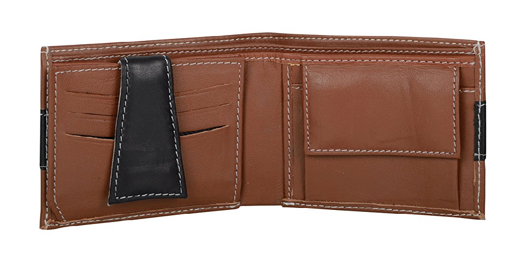 Maroon Brown Men's Designer Leather Wallet
