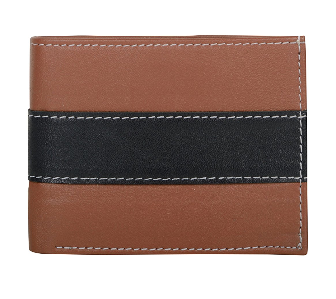 Maroon Brown Men's Designer Leather Wallet