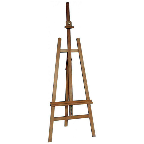 Easel Stand - Pine Wood, Adjustable Height & Canvas Size, Brown Finish - Tripod Design for Easy Setup, Perfect for Art Exhibitions and Displays