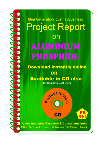 Aluminium Phosphide Manufacturing Project Report Ebook