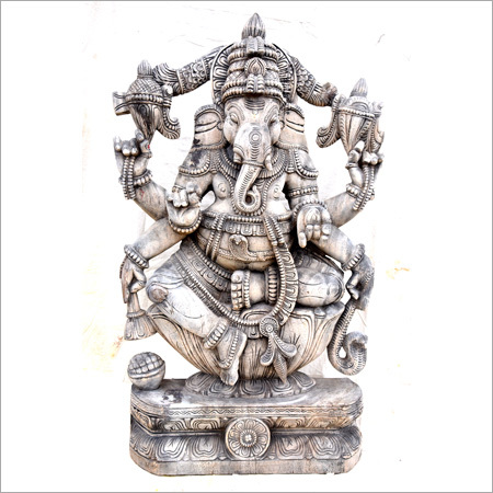 Wooden  Six Hand Ganesh