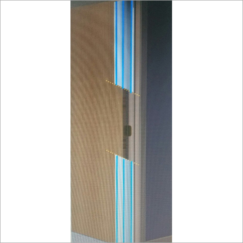 White With Blue Strip Door Hinge Guard