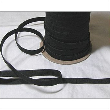 काला बुना हुआ लोचदार टेप