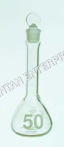 Volumetric Flask - Glass, 180mm Height, White Color | Lightweight 1.5kg Design