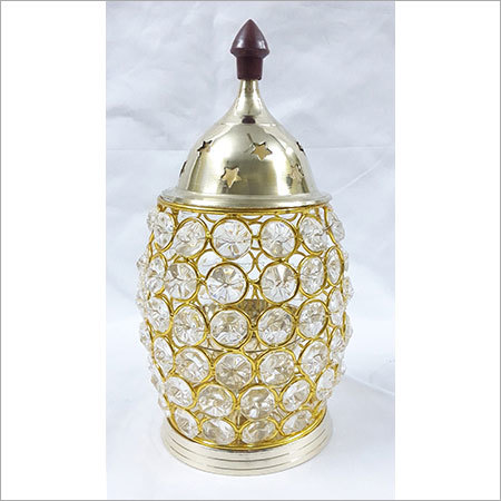 Oval Crystal Deep - Brass Metal, 5-10 Grams | Lightweight, Polished Finish, Indian Artificial Style