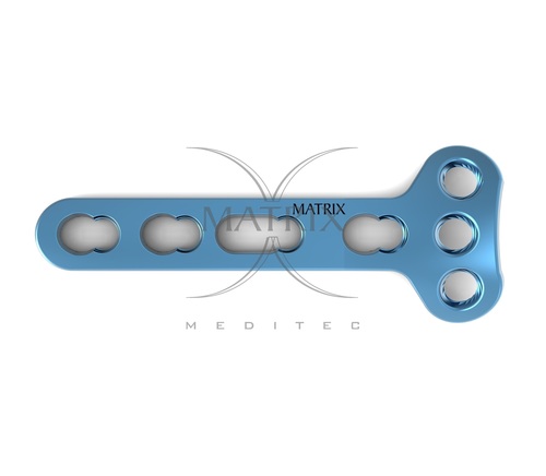LCP T-Plate - Steel 3.5mm Right Angle, Grey Color for Small Bone Fragments & Fracture Fixation