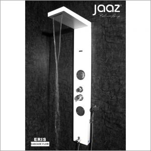 ERIS - ब्लैक शावर पैनल (कैस्केड फ्लो के साथ)