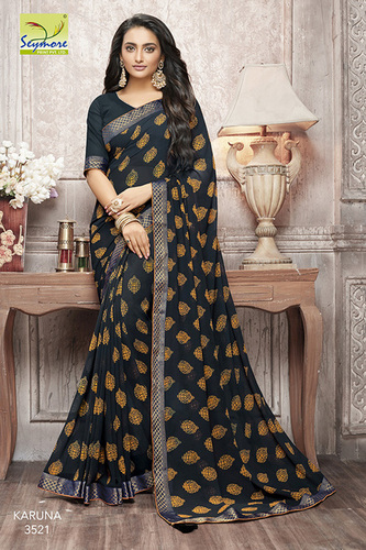 Black Border Saree