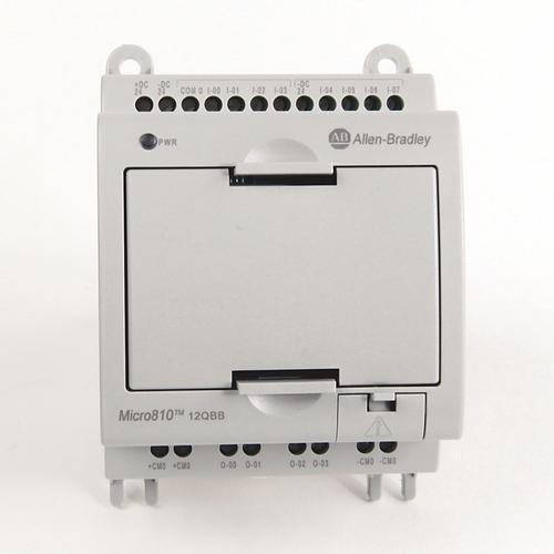 Micro 810 PLC - 8IN 24VDC, 4AIN 0-10V, 4RLY, 240V Power | White Color, Timer Function, LCD Display, Keypad, 1-Year Warranty