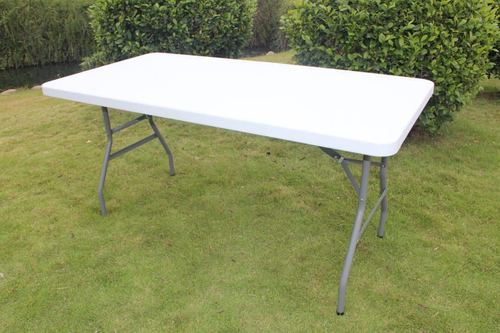 Banquet Table - Metal and Plastic, Round and Rectangle, White and Black, Polished Finish | Ideal for Hotels, Restaurants, and Banquet Halls