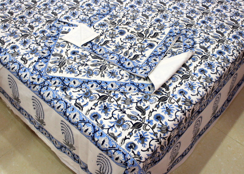 Cotton Block Printed Bedsheet