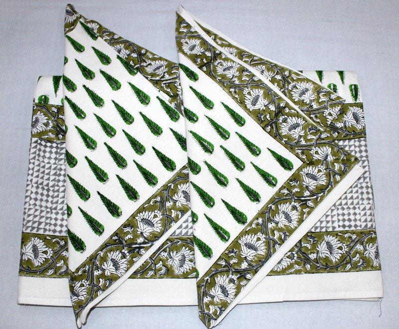 Blcok Printed Bedsheet With Pillow Cover