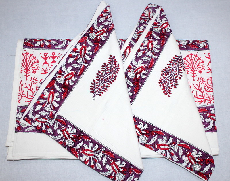 Hand Block Print Bedsheet - 100% Cotton, Queen Size, Vibrant Floral Motifs | Handcrafted, Durable, Unique Patterns