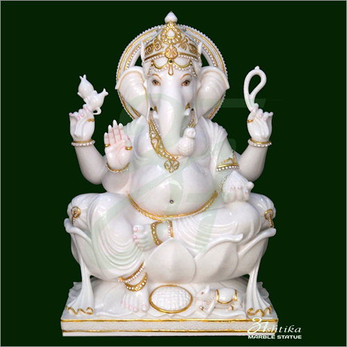 मार्बल गणेश भगवान की मूर्ति