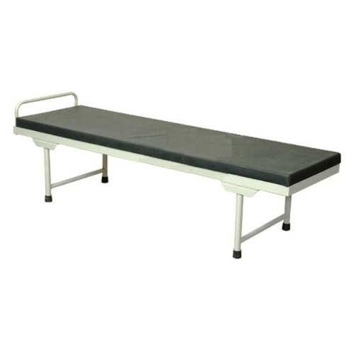 Attendant Bed - Mild Steel, 198 x 90 x 60 cm , Hospital Use, White Color