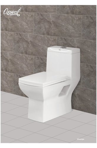 Ceramic White Silvenia Toilet Commode