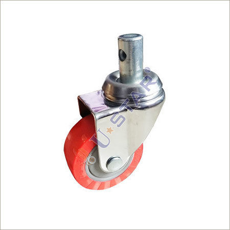 Plating Piller Type Pu Trolley Caster Wheel