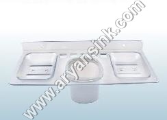 4 in 1 Bathroom Shelf - PVC, 4-8 Inch Size Options, Transparent Round Design | Versatile Holder for Bathing Bar, Toothpaste, Toothbrush, Shaving Brush