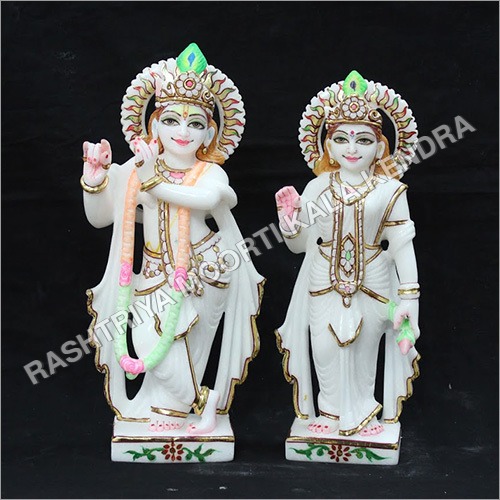 कृष्णा जोड़ी संगमरमर की मूर्ति