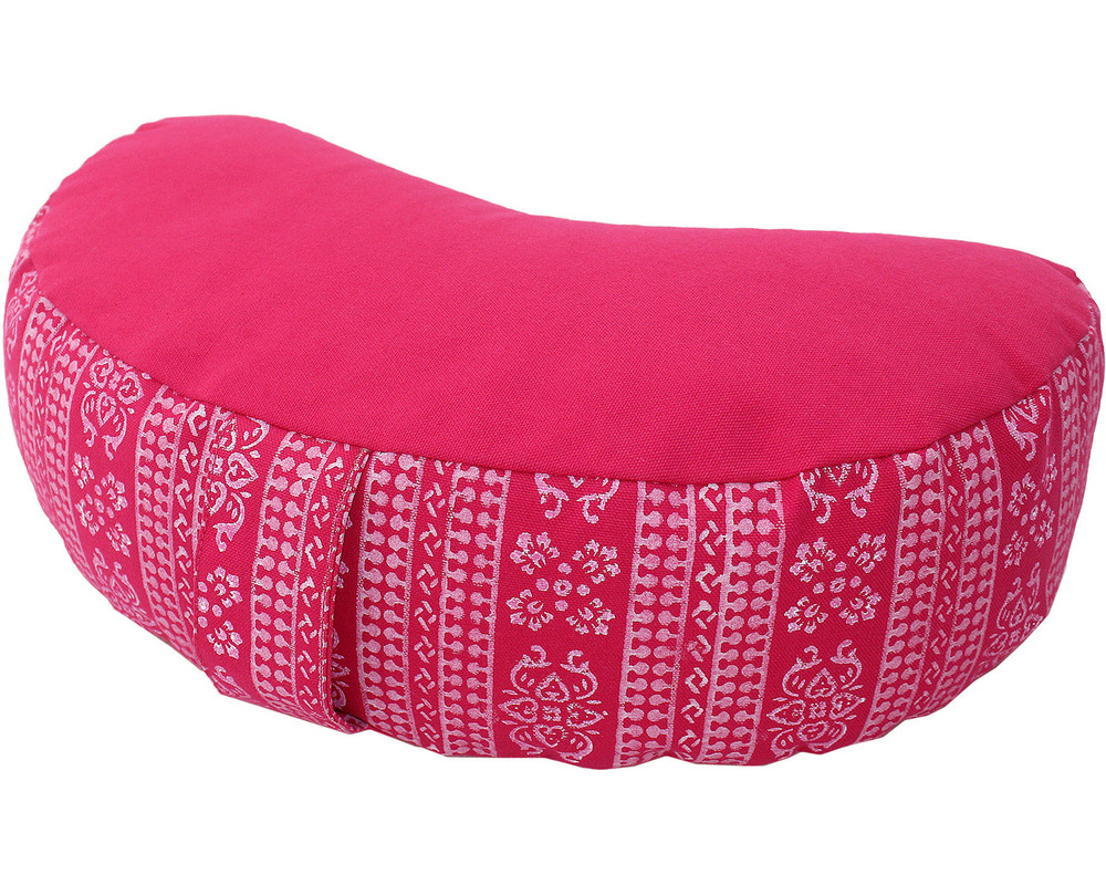Customized Color Half Moon Block Print Cushion