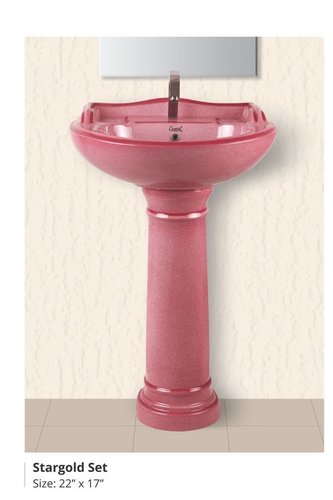 Ceramic Rustic Wash Basin Pedestal