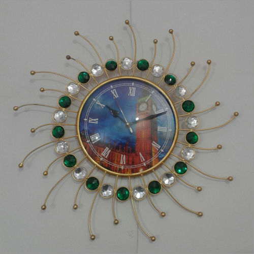 Red Iron Wall Hanging Clock