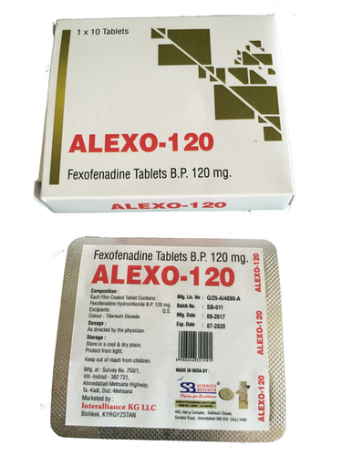Fexofenadine-120 Tablets - 120mg Dosage | Clinical, Commercial, Hospital & Personal Use, Store in Dry Place for Optimal Efficacy
