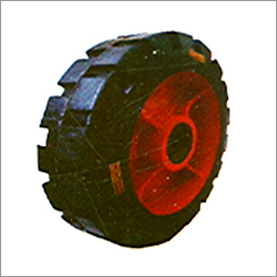 Rubber Bonded Trolley Wheels - Solid Flat Tire Design, 20-40mm Width for Industrial Use