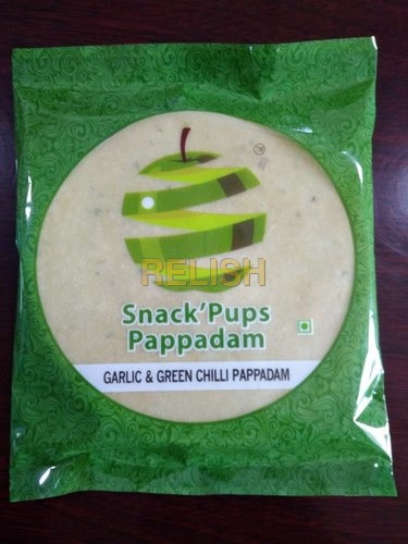 मद्रास लहसुन और हरी मिर्च पपड़म