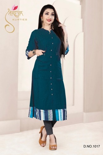 Green Ladies Branded Kurtis at Best Price in Surat Shreya The Design Hub