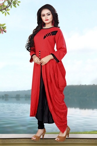 Red Ladies Stylish Kurtis