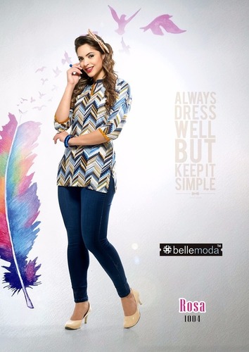 इंडियन मल्टी कलर रेयॉन कुर्ती