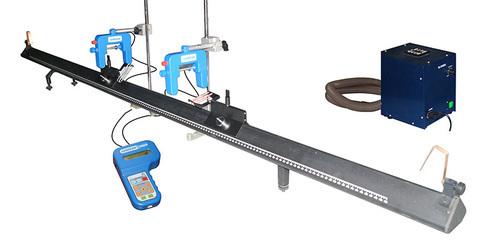 सिल्वर एंड ब्लू लीनियर एयर ट्रैक किट