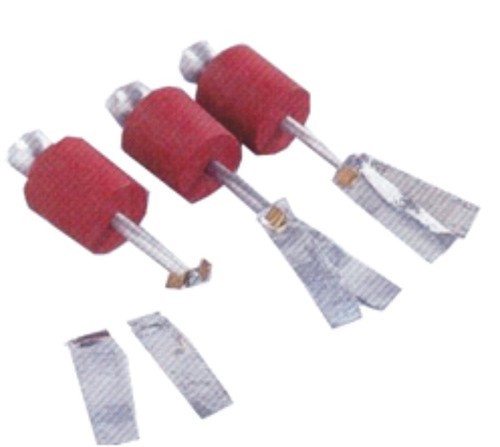 Electrodes - Soft Cloth Material, 42mm Size | Red and Silver Color, Laboratory Usage Set of 3