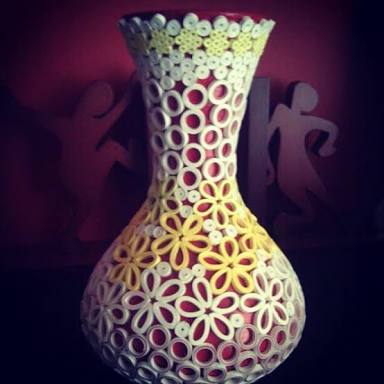 Flower Vase With Quilling Paper