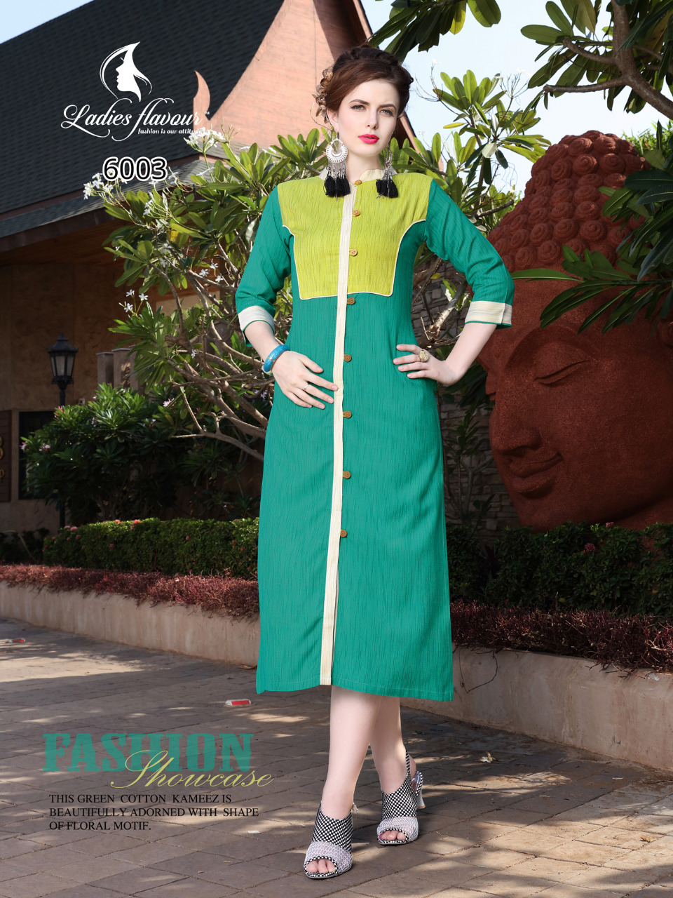 Red And Cream Rayon Fancy Kurtis