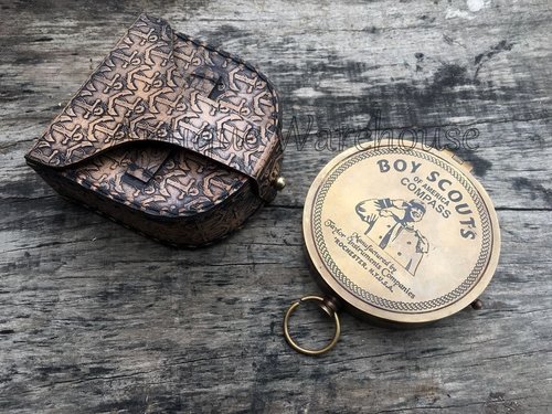 Brass Boy Scout Marine Working Compass