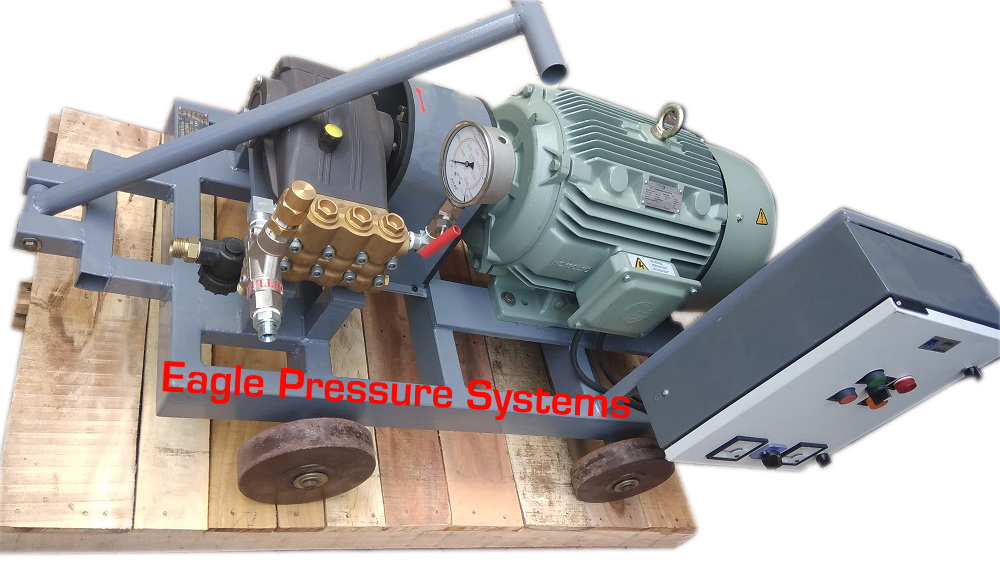Electric Hydrostatic Test Pump - Max. 120 Lpm, High Pressure , Blue Color Design