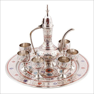 Silver Arbian Surahi Set