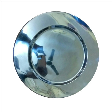 Charger Plate - Brass with Polished Finish, Silver Color, High Strength and Durability, Decorative Indian Style