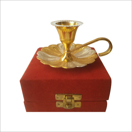 Golden Brass Candle Stand