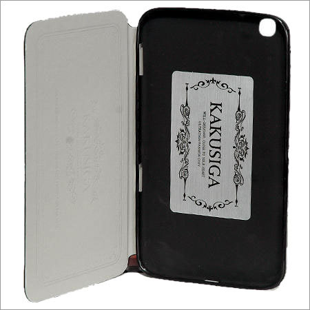 White & Black Kaku Flip Cover For Samsung Tab 3 (8.0) -T310-T311