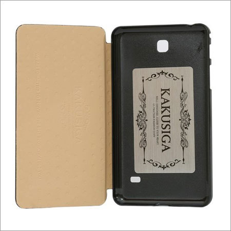 Black & White Kaku Flip Cover For Samsung Tab 4 (7.0) -T230-T231