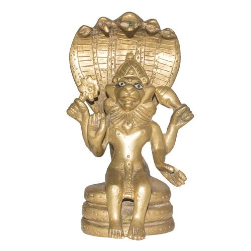 Golden Brass Narasimha - 13cm