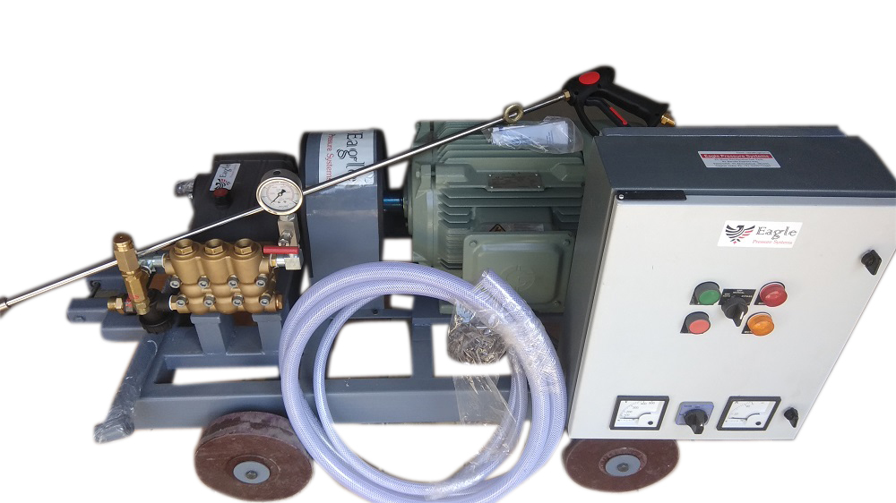 Water Jet Cleaning Machine - High Pressure Electric Use | Blue, Industrial Efficiency