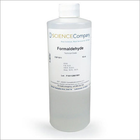 Formaldehyde Density: 815 Kilogram Per Cubic Meter (Kg/m3)