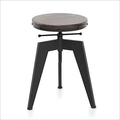 Bar Stool - 24x18x18 Inch, Natural Finish, Round Shape, Soft And Stylish Design | Ideal For Restaurants And Bars