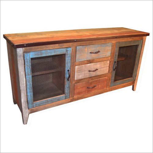 Handmade Rustic Solid Reclaimed Wood Sideboard