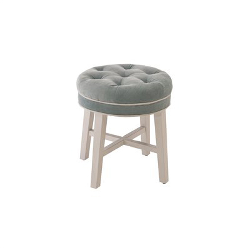 White Finish Sainz Vanity Stool