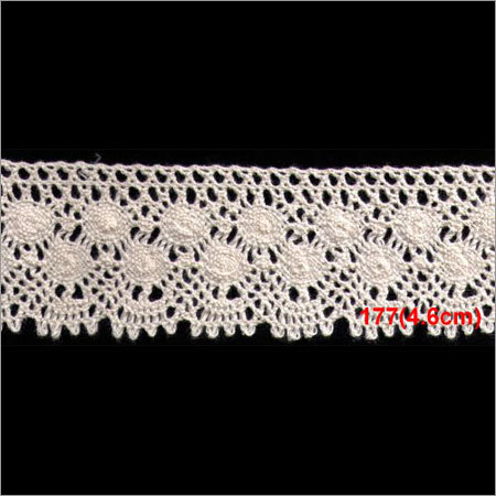 Cotton Lace - 6.7 Cm Width, White Chevron Pattern | Premium Quality, Colorfast Design, Hand Washable